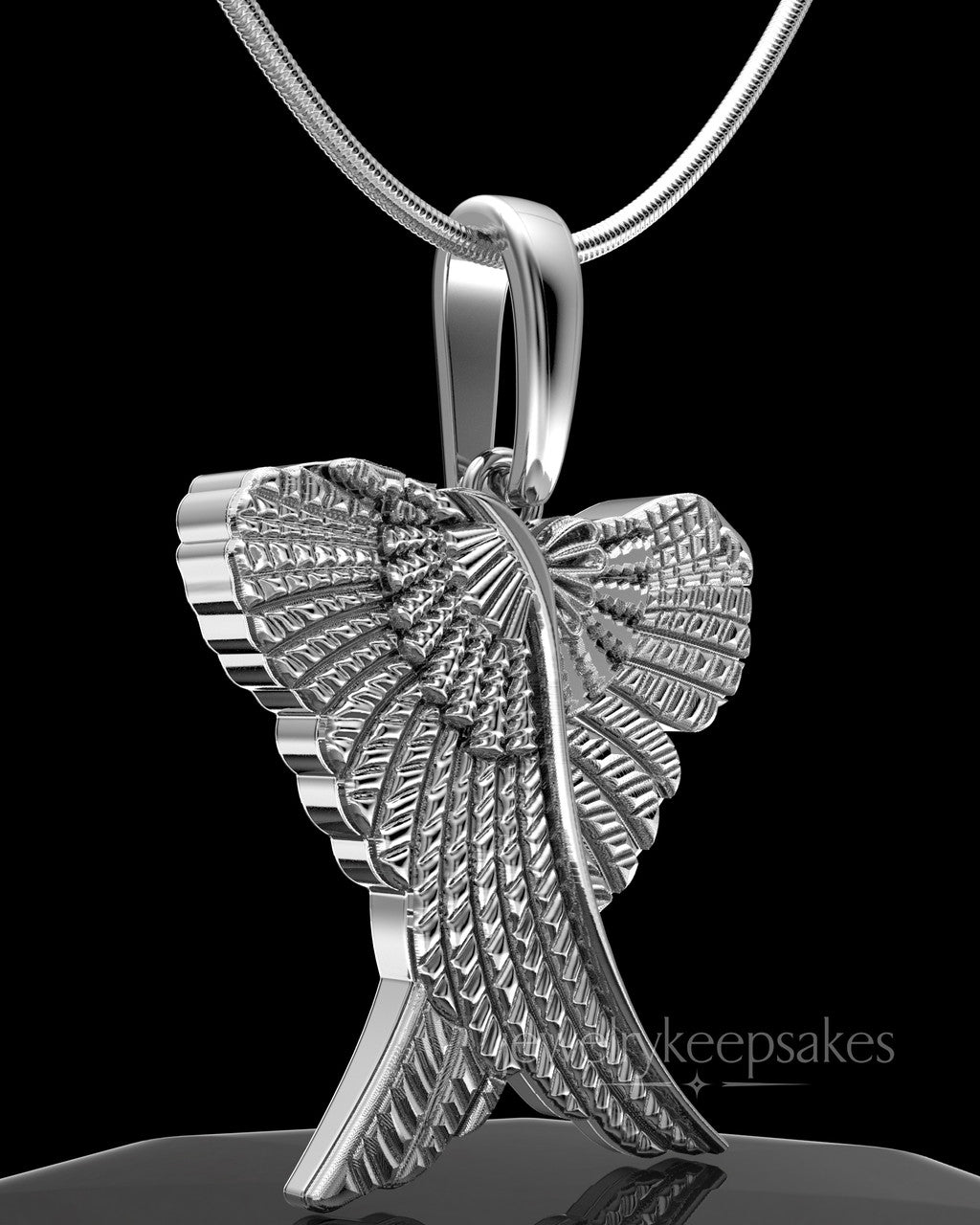 Solid 14K White Gold Virtuous Permanently Sealed Waterproof Jewelry Urn