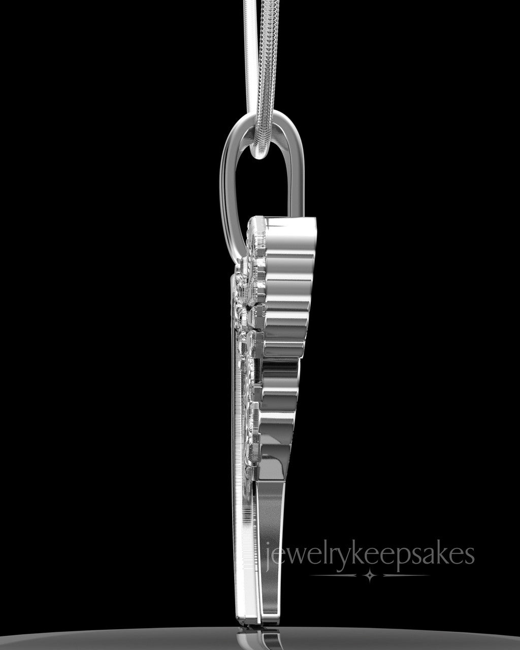 Solid 14K White Gold Virtuous Permanently Sealed Waterproof Jewelry Urn