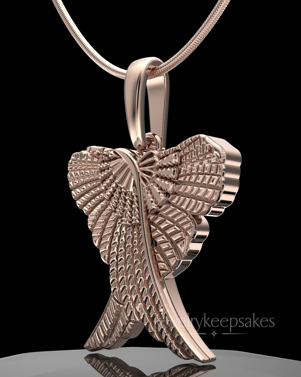Rose Gold Plated Sterling Virtuous Permanently Sealed Waterproof Jewelry Urn