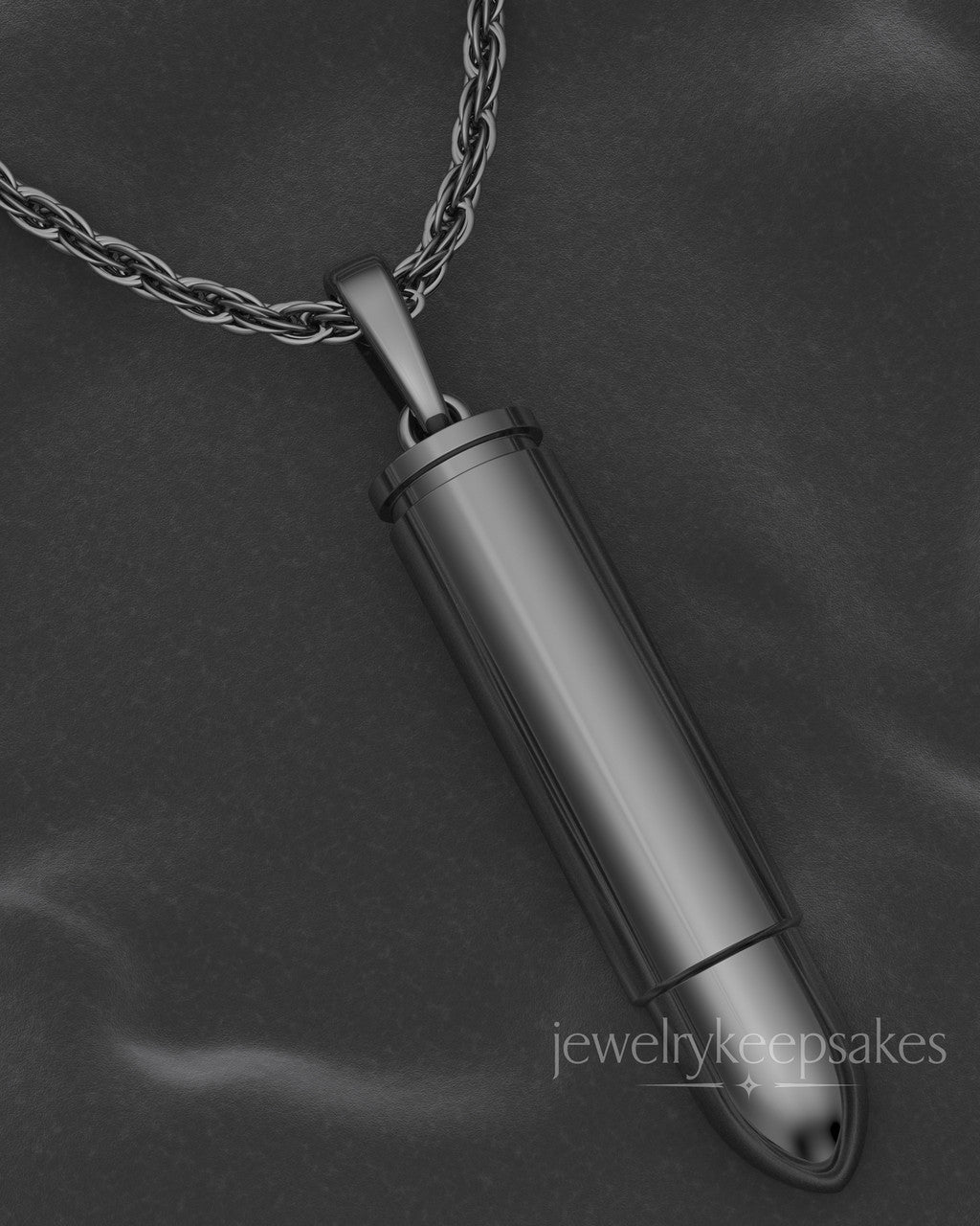 Black Bullet Permanently Sealed Waterproof Cremation Pendant