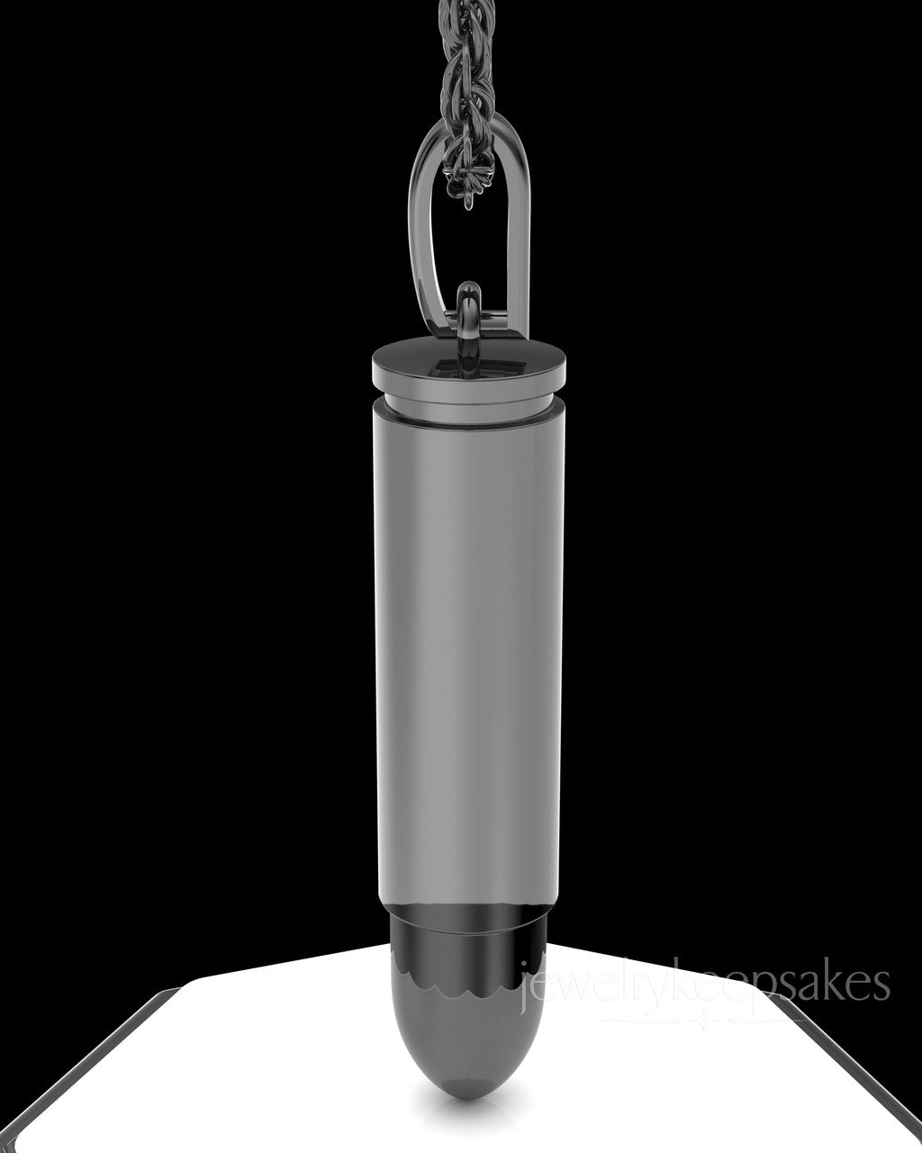 Black Bullet Permanently Sealed Waterproof Cremation Pendant