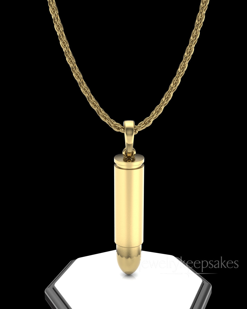 Gold Plated Bullet Permanently Sealed Waterproof Cremation Pendant