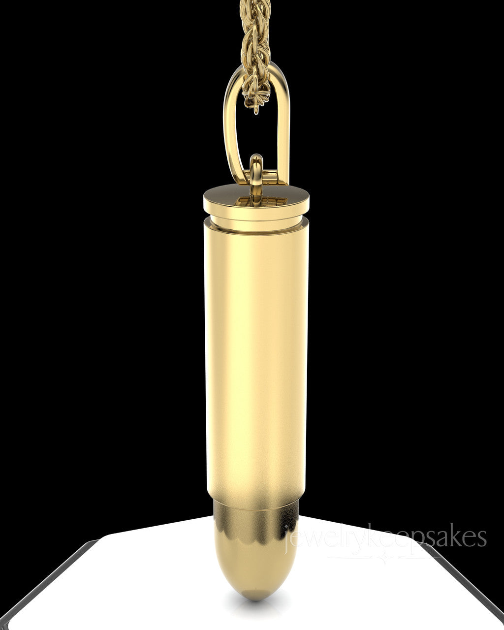 Gold Plated Bullet Permanently Sealed Waterproof Cremation Pendant