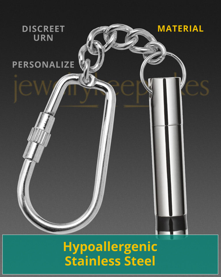 Stainless Courageous Cremation Key Chain
