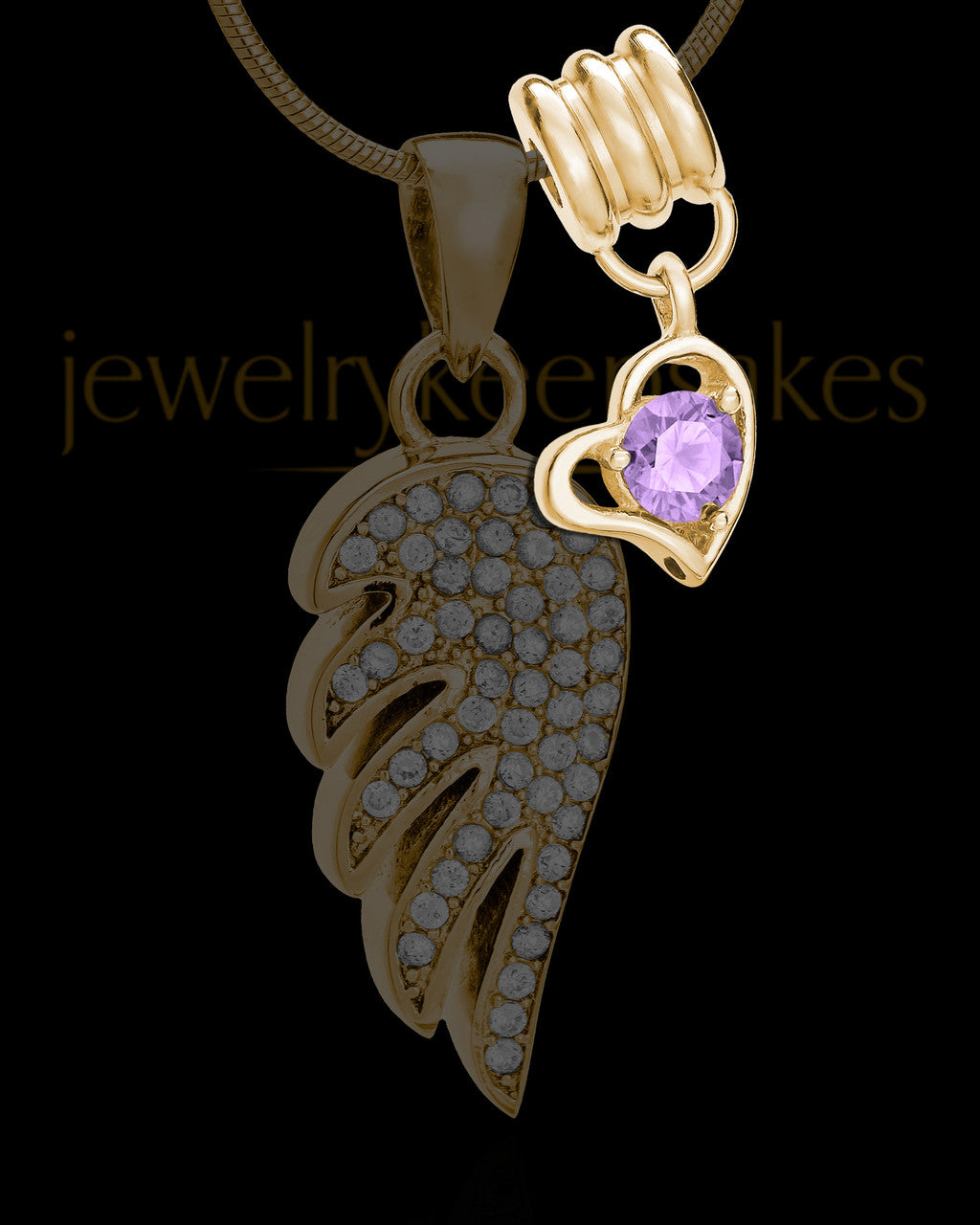Add a June Gold Birthstone Heart