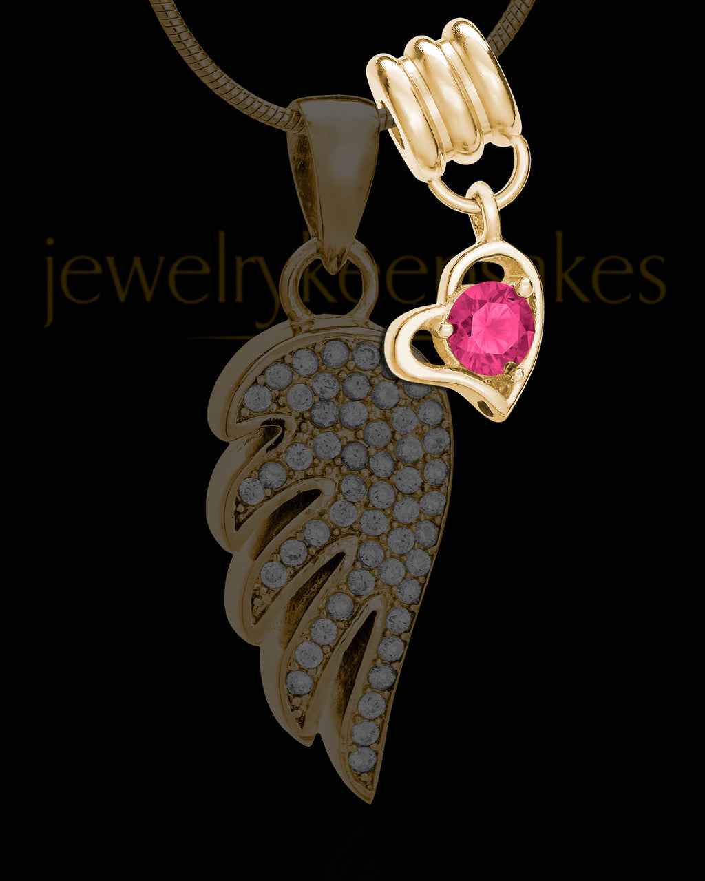 Add an October Gold Birthstone Heart