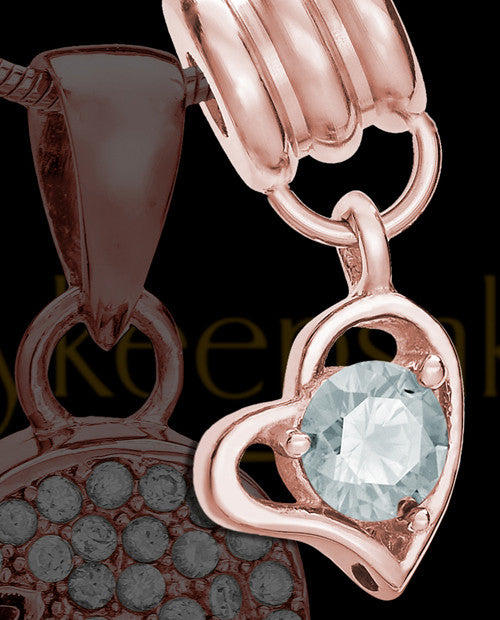 Add a Rose Gold April Birthstone Heart