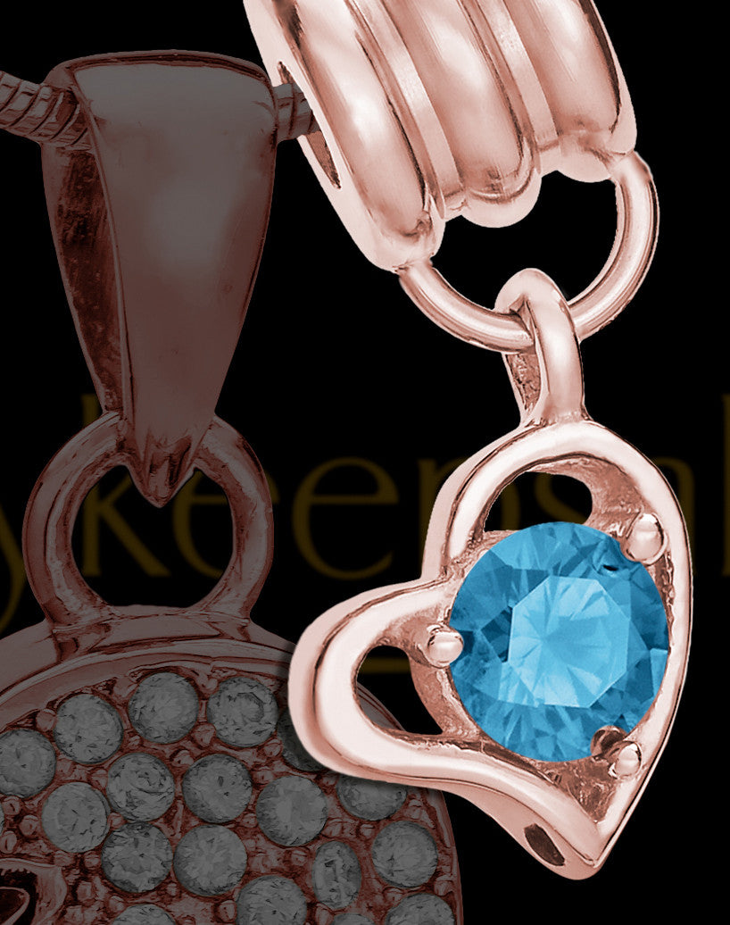 Add a Rose Gold December Birthstone Heart