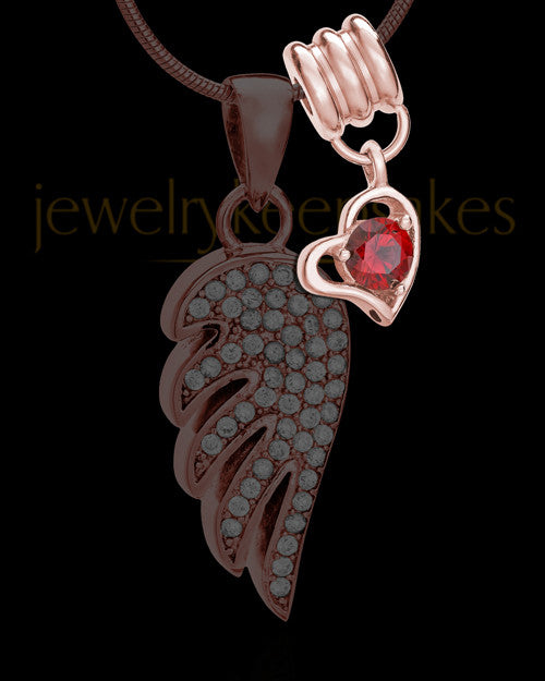 Add a Rose Gold January Birthstone Heart