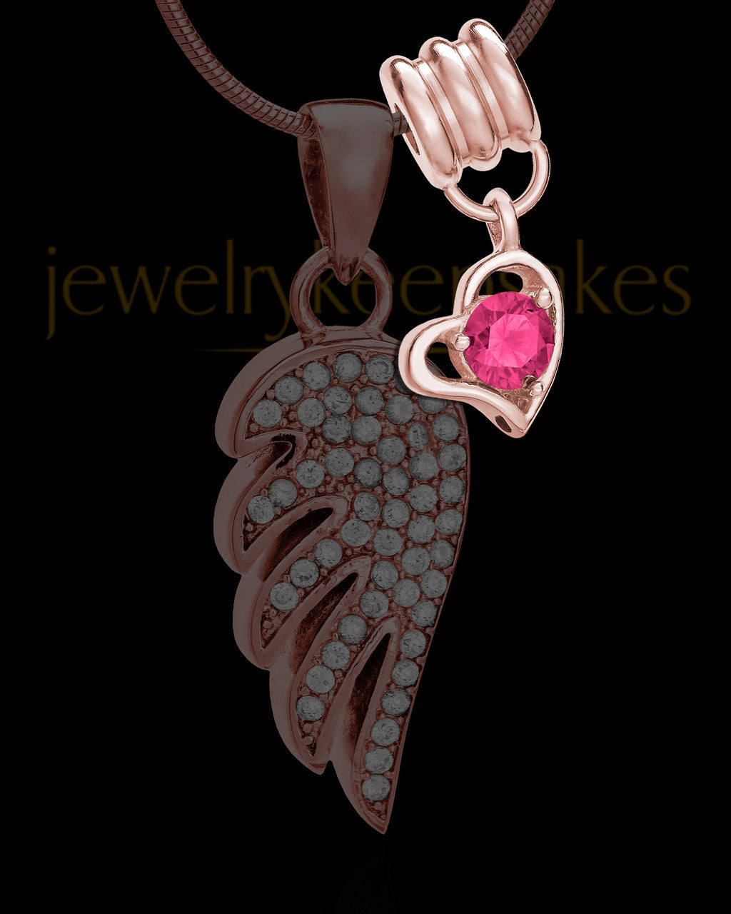 Add a Rose Gold October Birthstone Heart