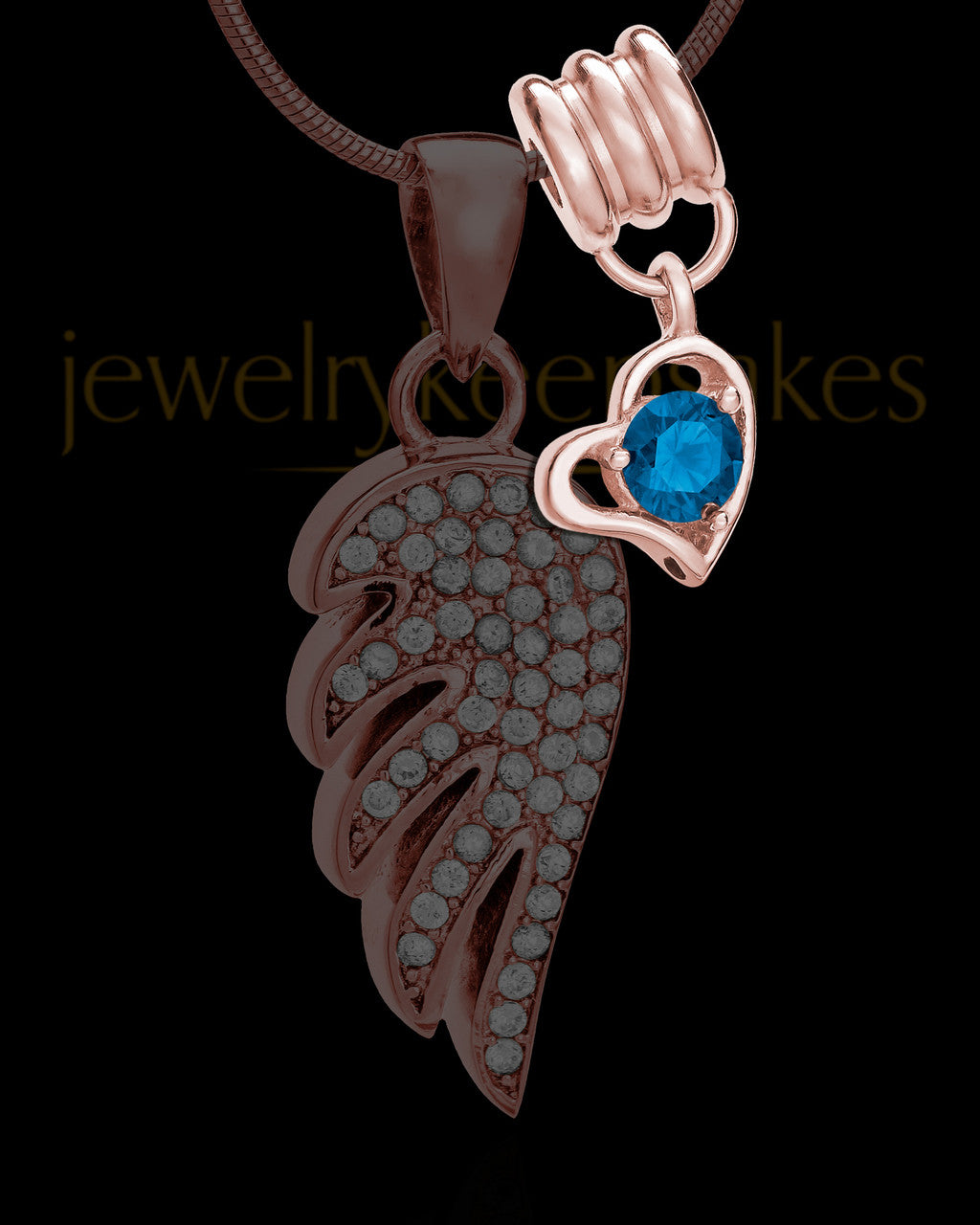 Add a Rose Gold September Birthstone Heart