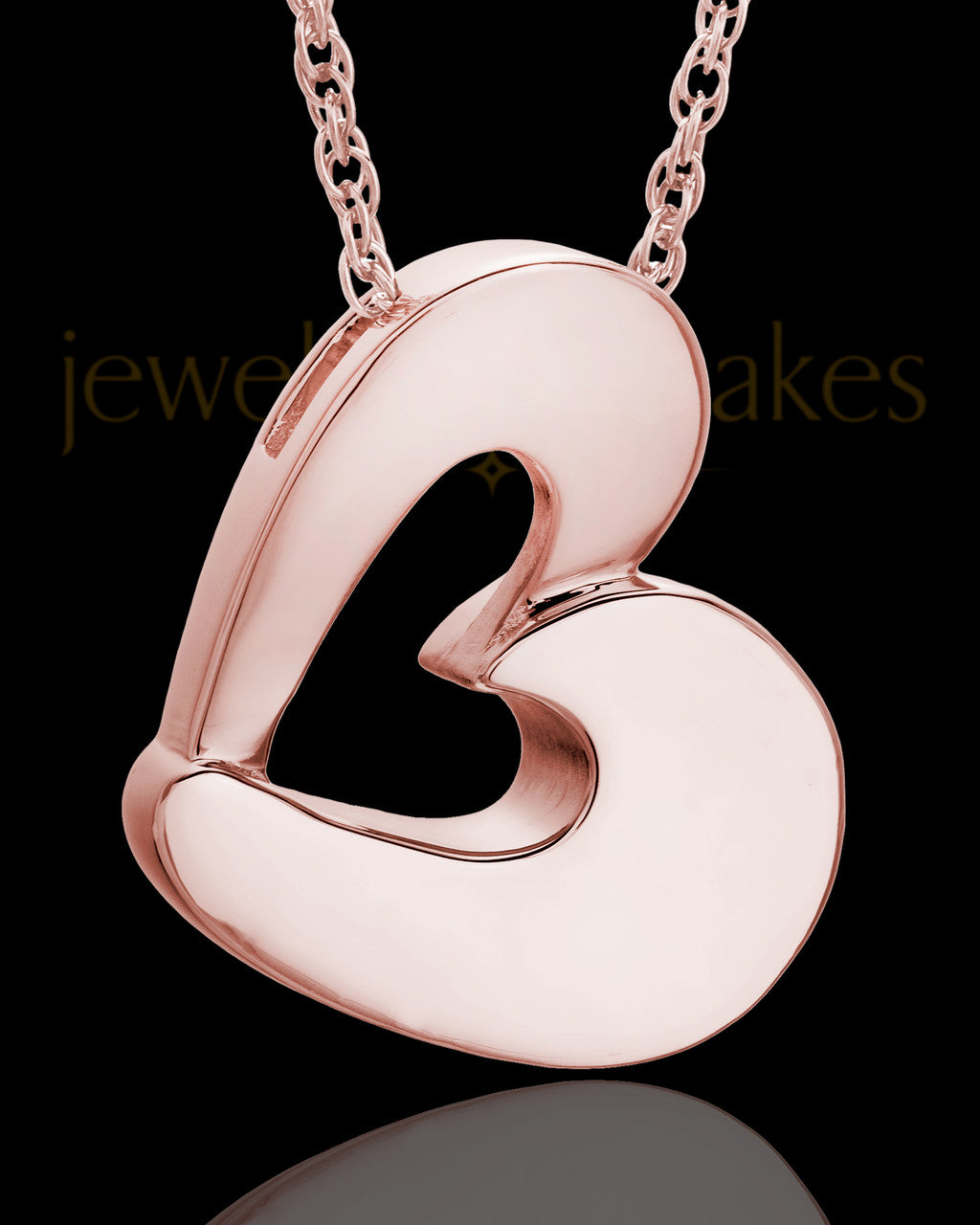 Urn Jewelry 14k Rose Gold Chic Heart Keepsake