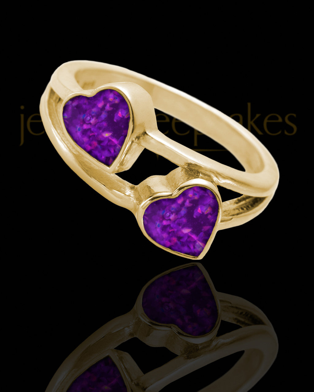 Solid 14K Gold Ladies Finchley Orchid Pearl Opal Ash Ring