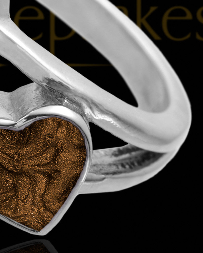 Ladies Finchley with Coffee Silver Ash Ring