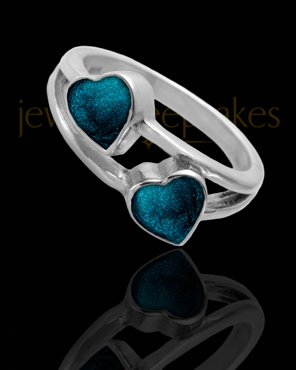 Ladies Finchley with Teal Silver Ash Ring