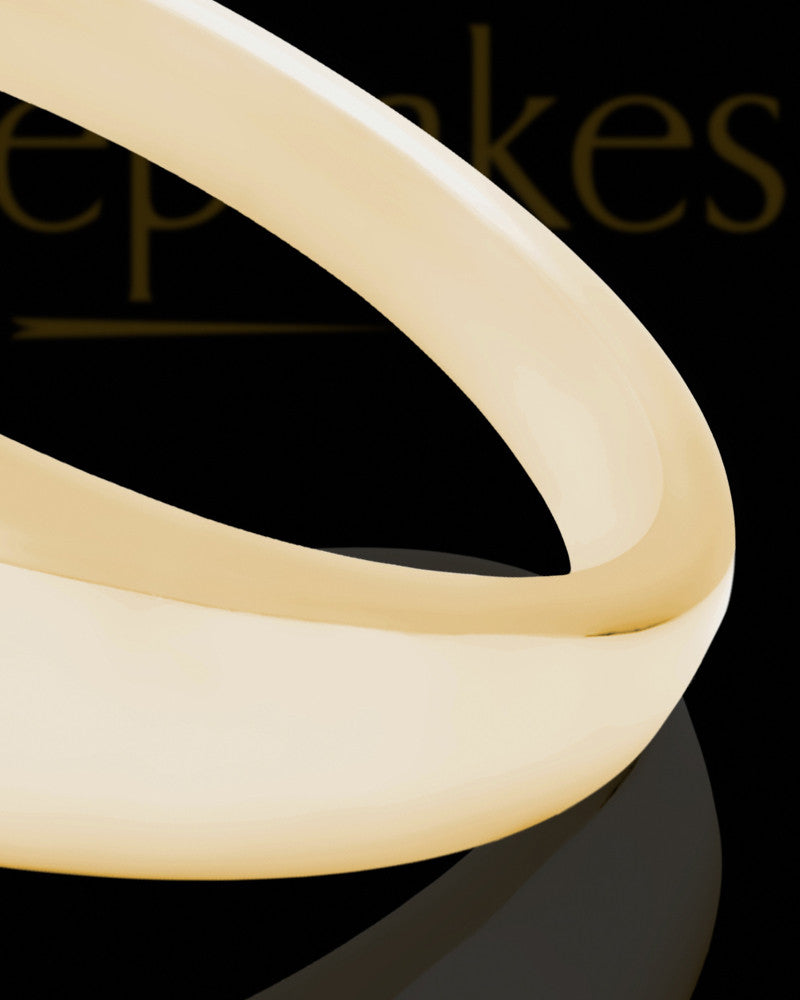 Solid 14K Gold Men's Tacoma Ocean Tide Opal Ash Ring