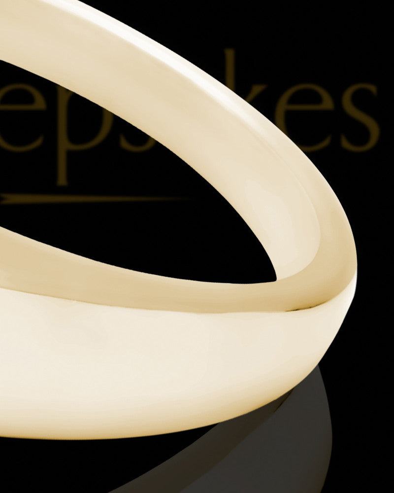 Solid 14K Gold Men's Tacoma Black Blaze Opal Ash Ring