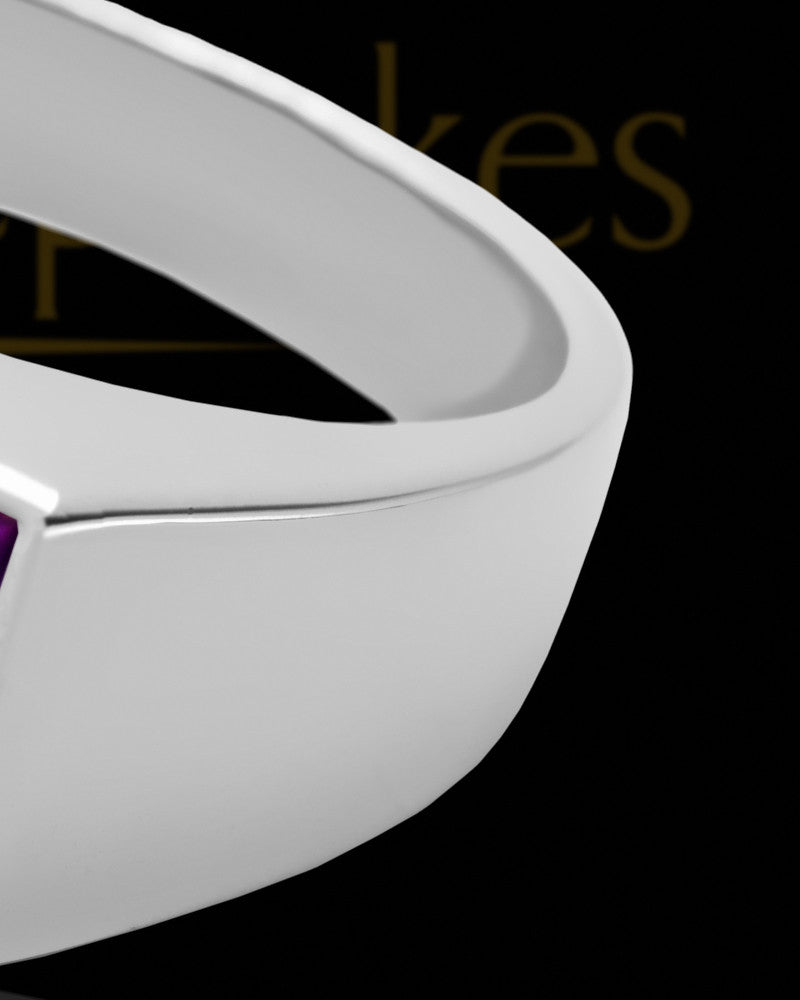 Men's Dumaine with Graphite Silver Ash Ring