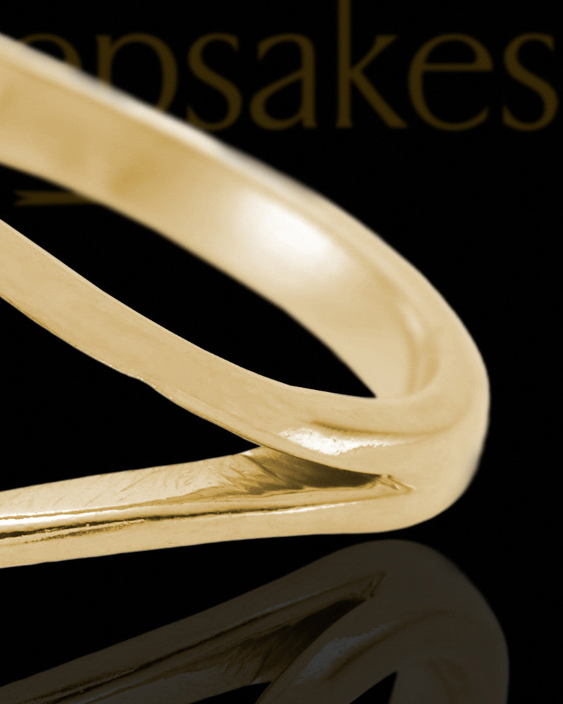 Solid 14K Gold Ladies Tennyson Black Blaze Opal Ash Ring