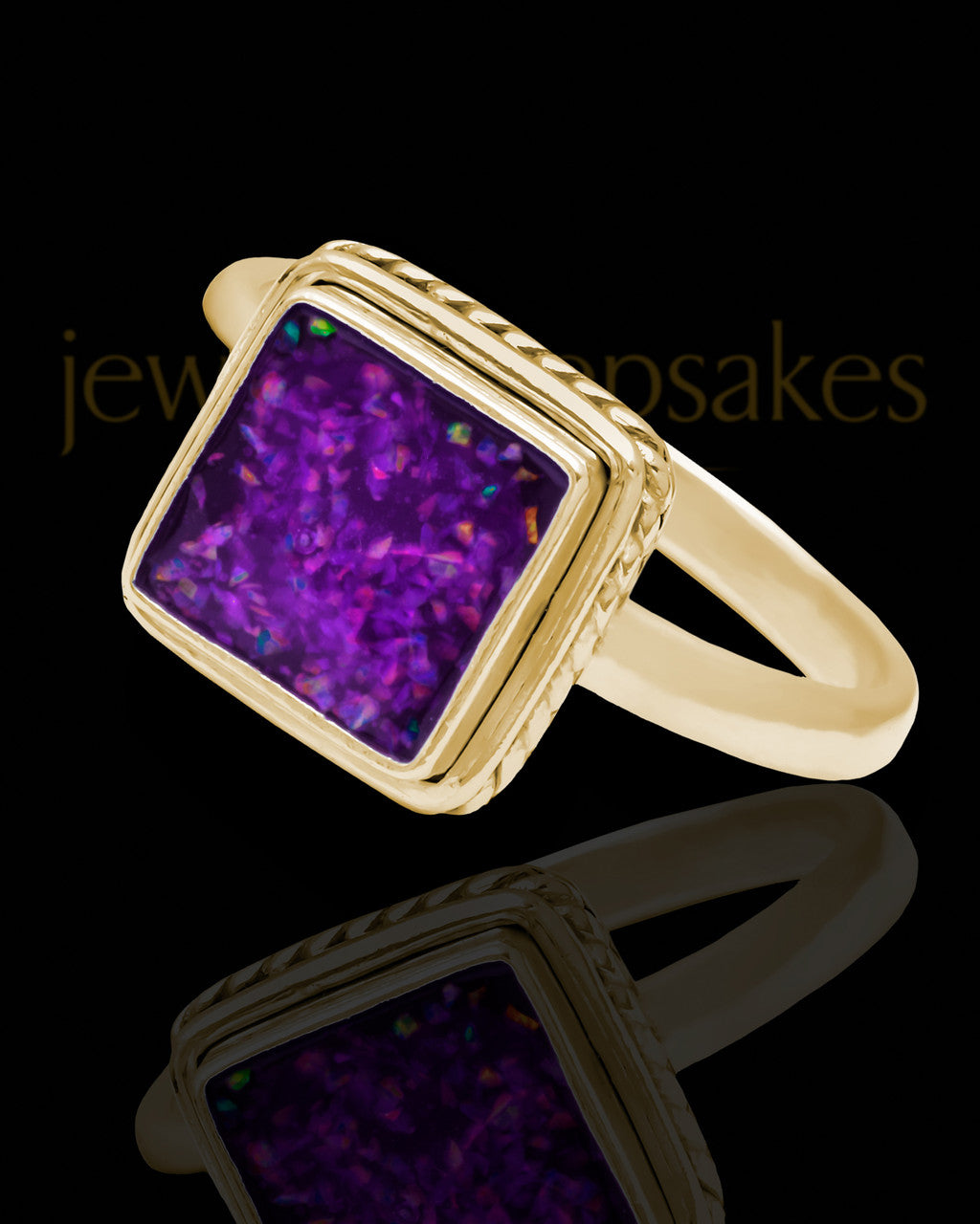 Solid 14K Gold Ladies Calliope Orchid Pearl Opal Ash Ring