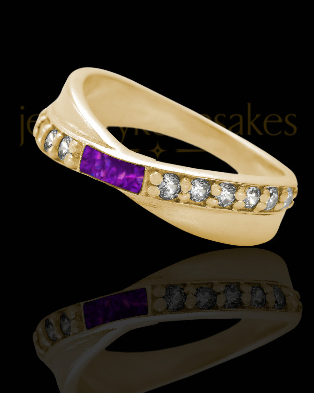 Solid 14K Gold Ladies Botinelli Orchid Pearl Opal Ash Ring