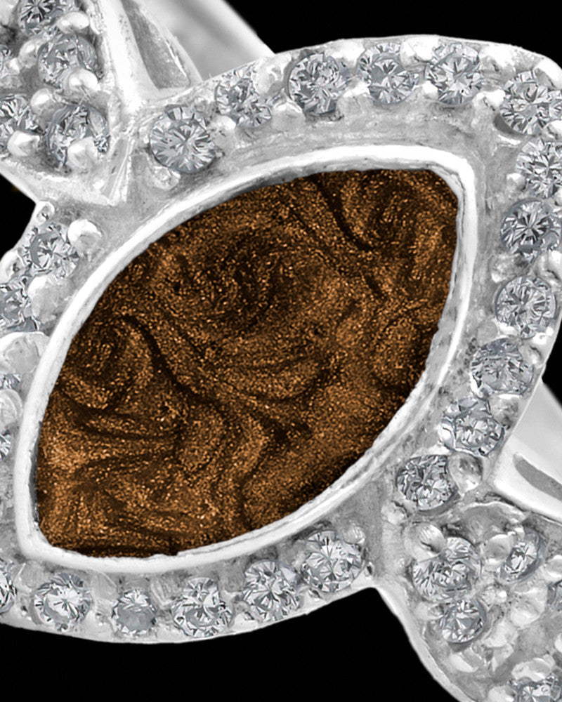 Ladies Prentiss with Coffee Silver Ash Ring
