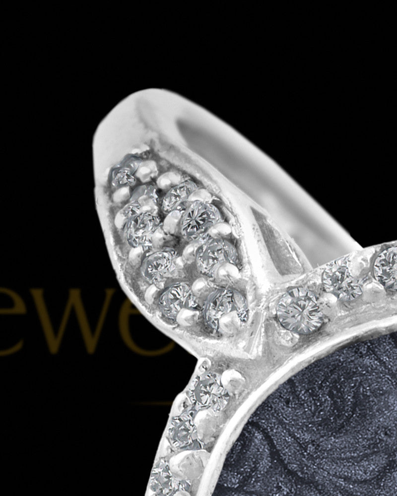 Ladies Prentiss with Graphite Silver Ash Ring