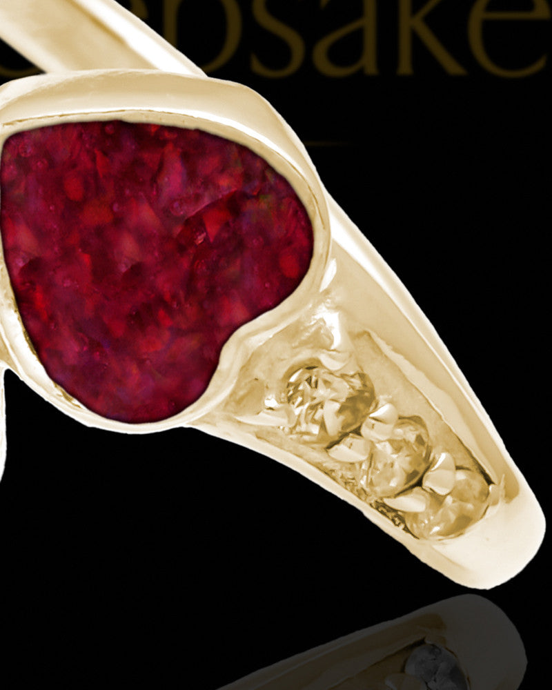 Solid 14K Gold Ladies Isadora Garnet Pearl Opal Ash Ring