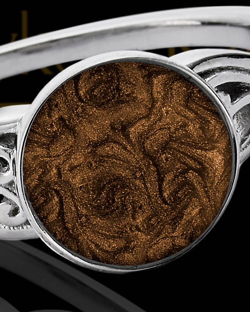 Ladies Abigail with Coffee Silver Ash Ring