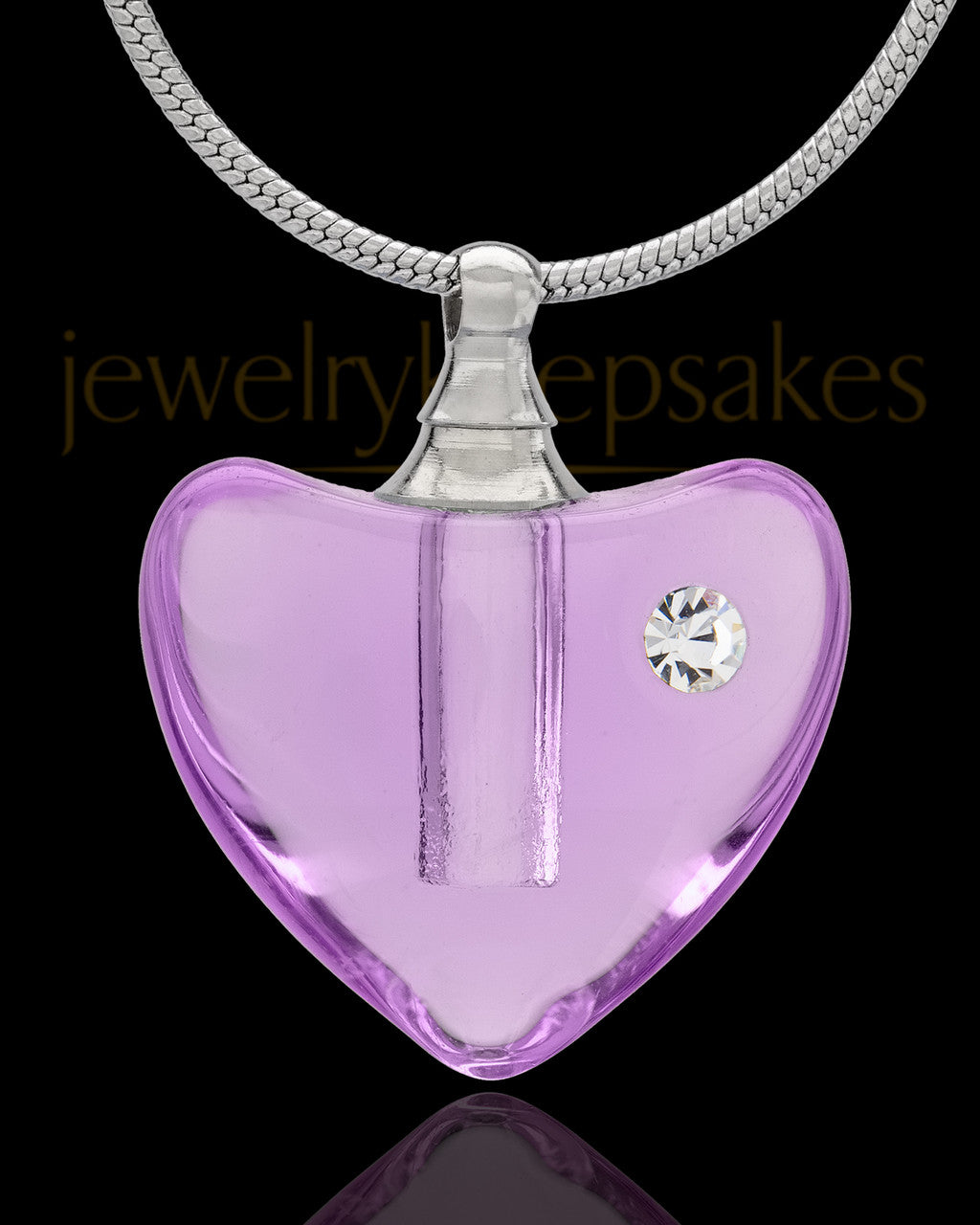 Violet So Loved Glass Cremation Jewelry