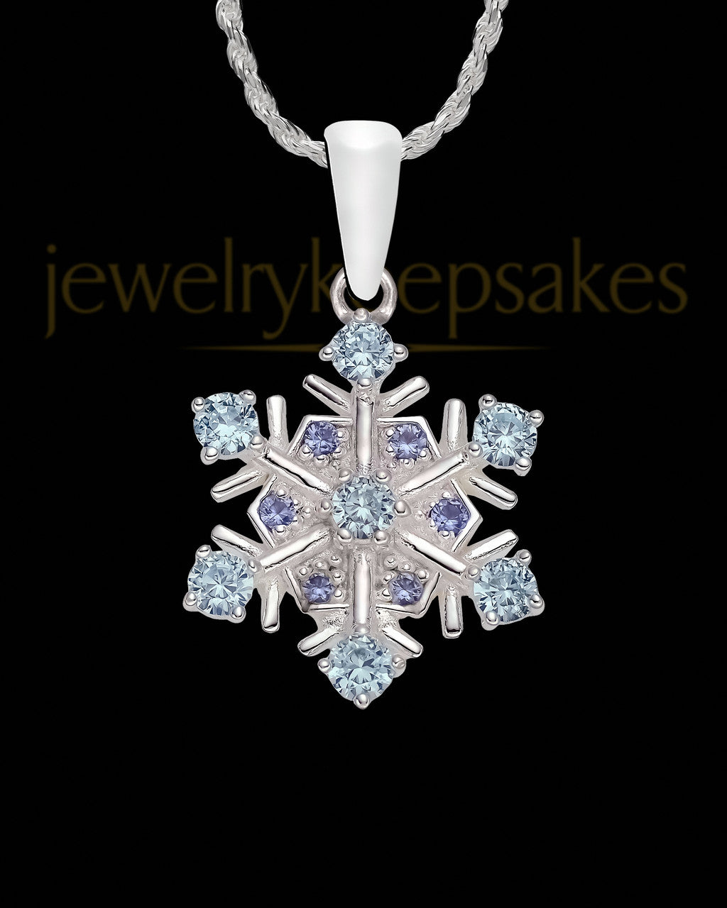 Sterling Silver Gentle Snowflake Charm For Ashes