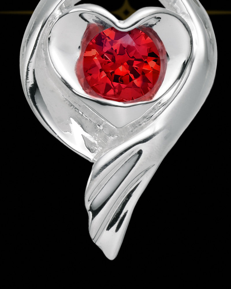 Scarlett Sterling Silver Heart Charm For Ashes