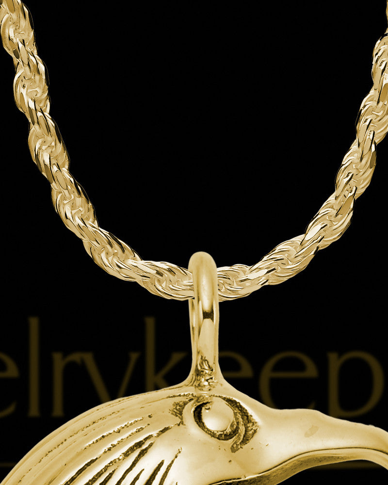 Gold Plated Noble Eagle Cremation Necklace