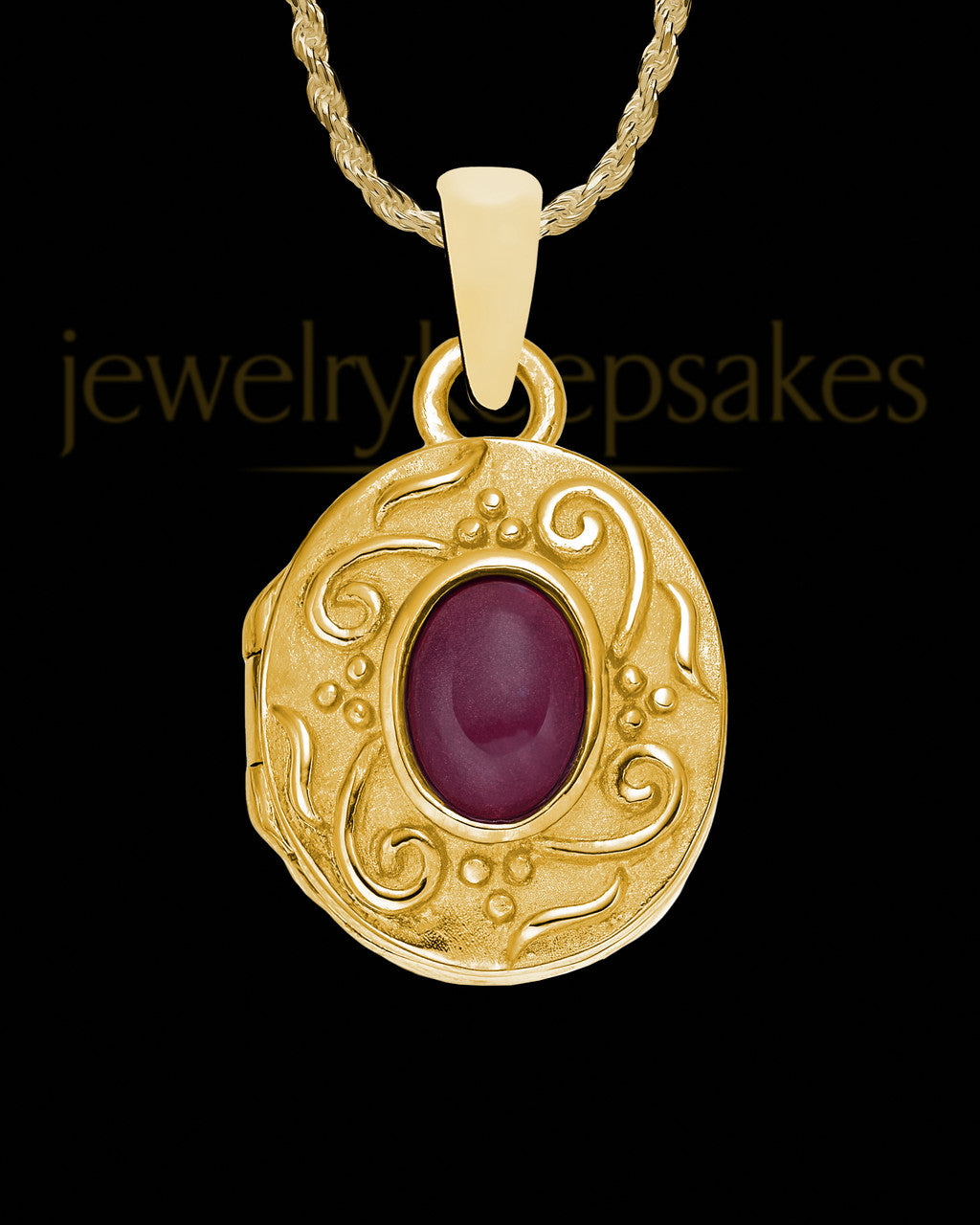 Gold Plated Infinite Round Photo Locket Cremation Necklace