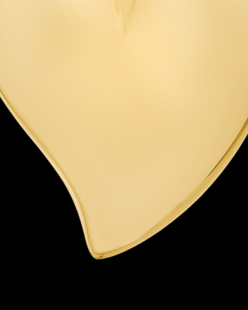 Cremation Pendant 14K Gold Elliptical Heart Keepsake