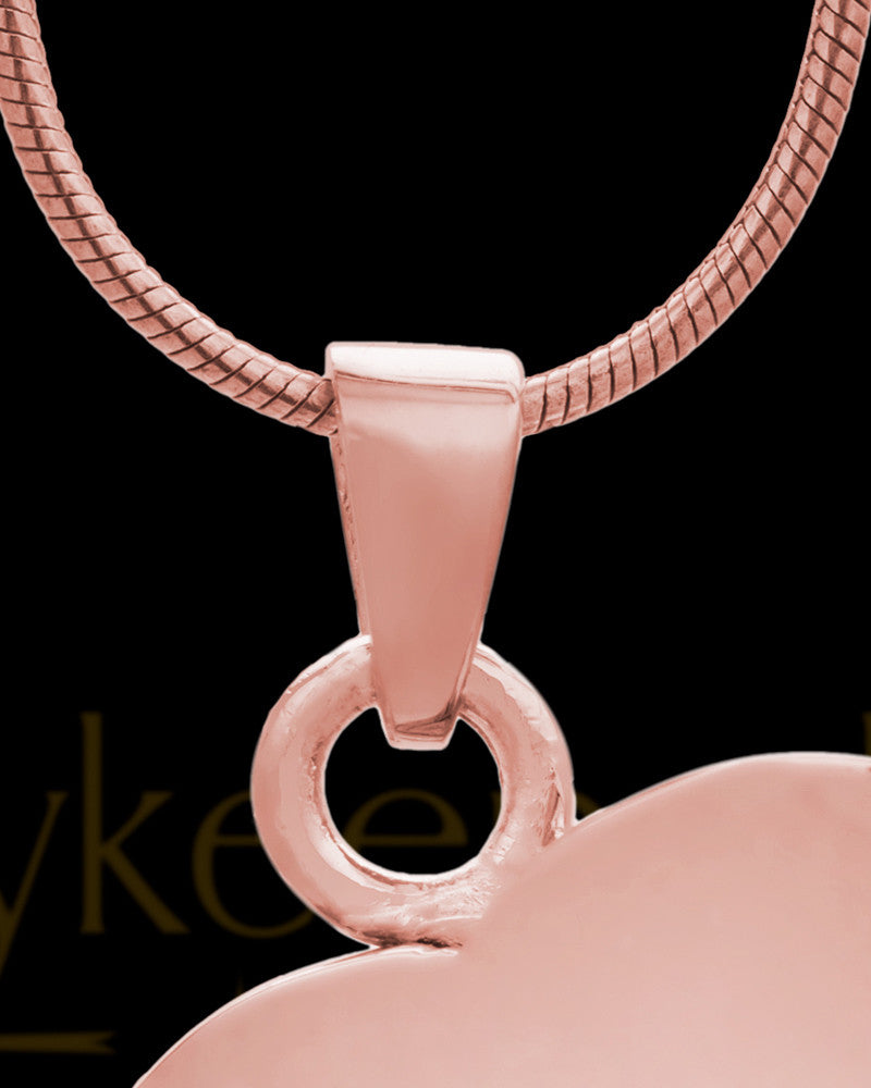 Necklace Urn 14K Rose Gold Memory Heart Keepsake