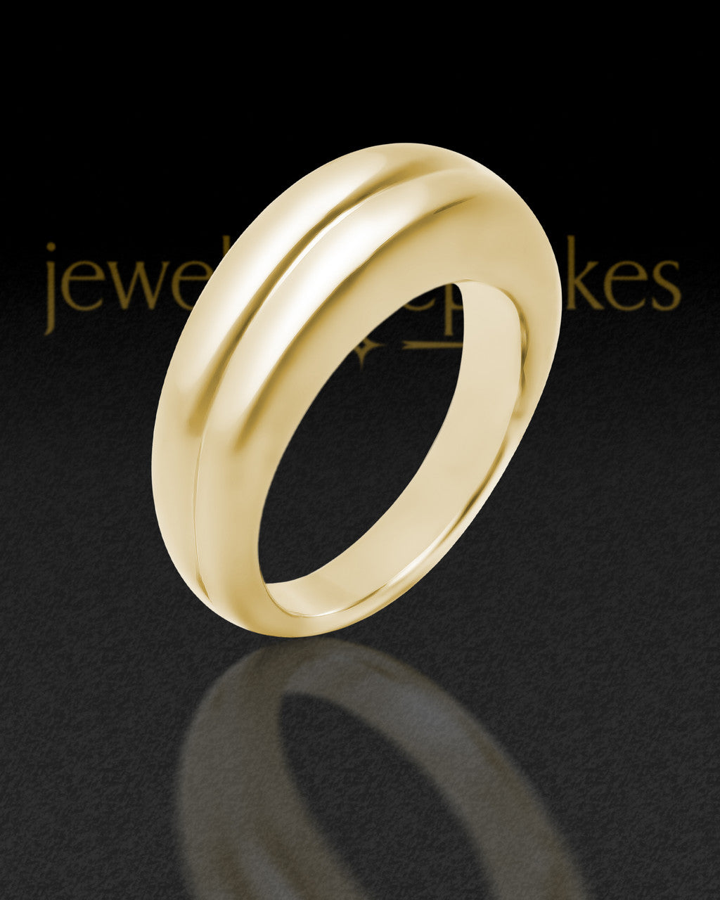 Ladies 14K Gold Princess Ash Ring
