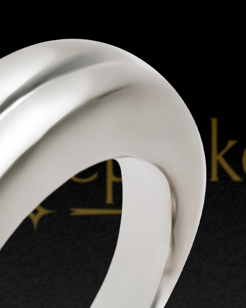 Ladies Silver Princess Ash Ring