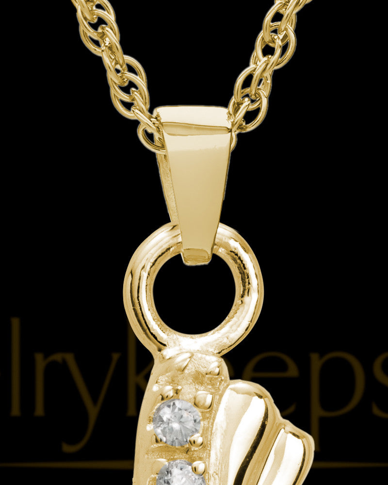 Pendant Keepsake Gold Plated Quartz Cross