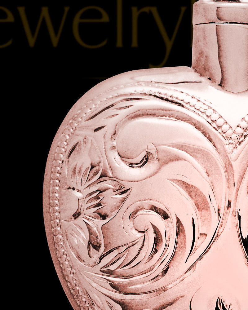 Cremation Urn Locket 14K Rose Gold Spirit Heart