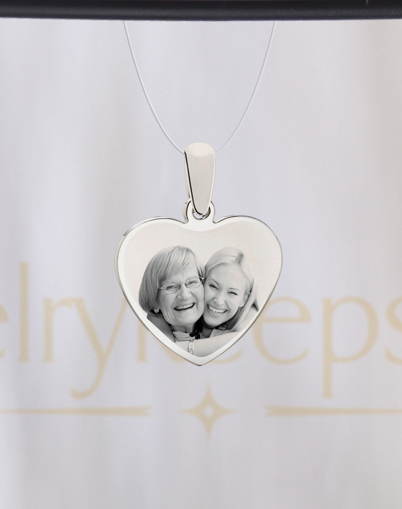 Heart Reflection in Stainless Photo Keepsake