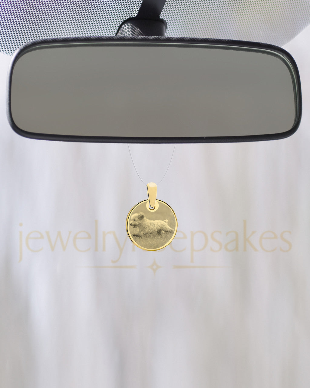 Round Gold Pet Picture Reflection