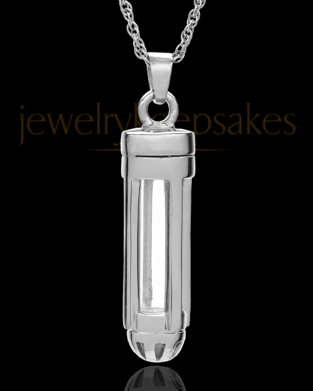 14k White Gold Captivating Cylinder Keepsake