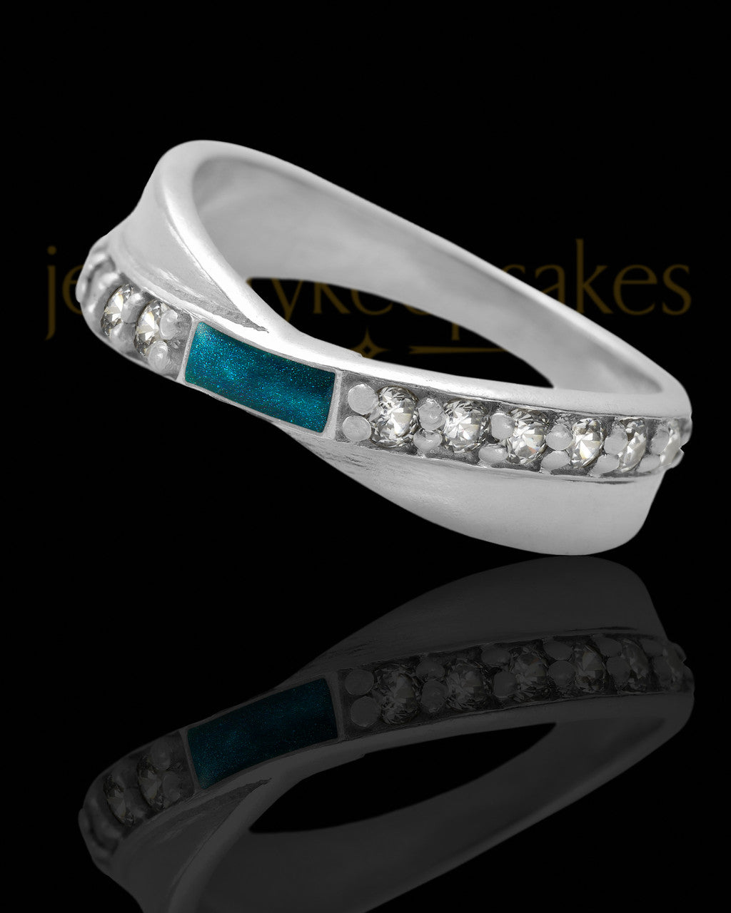 Ladies Botinelli with Teal Silver Ash Ring
