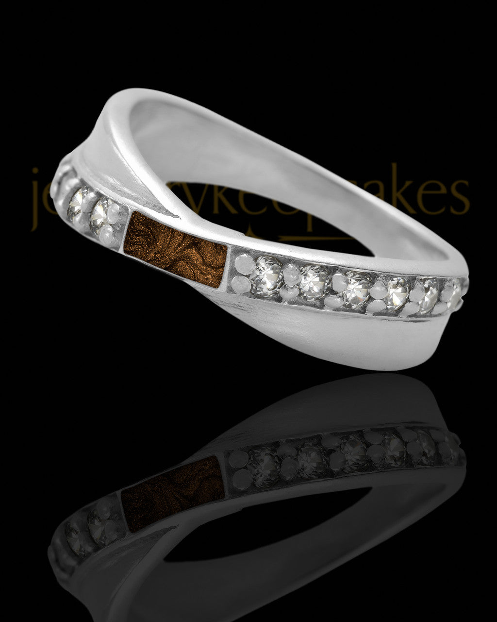 Ladies Botinelli with Coffee Silver Ash Ring