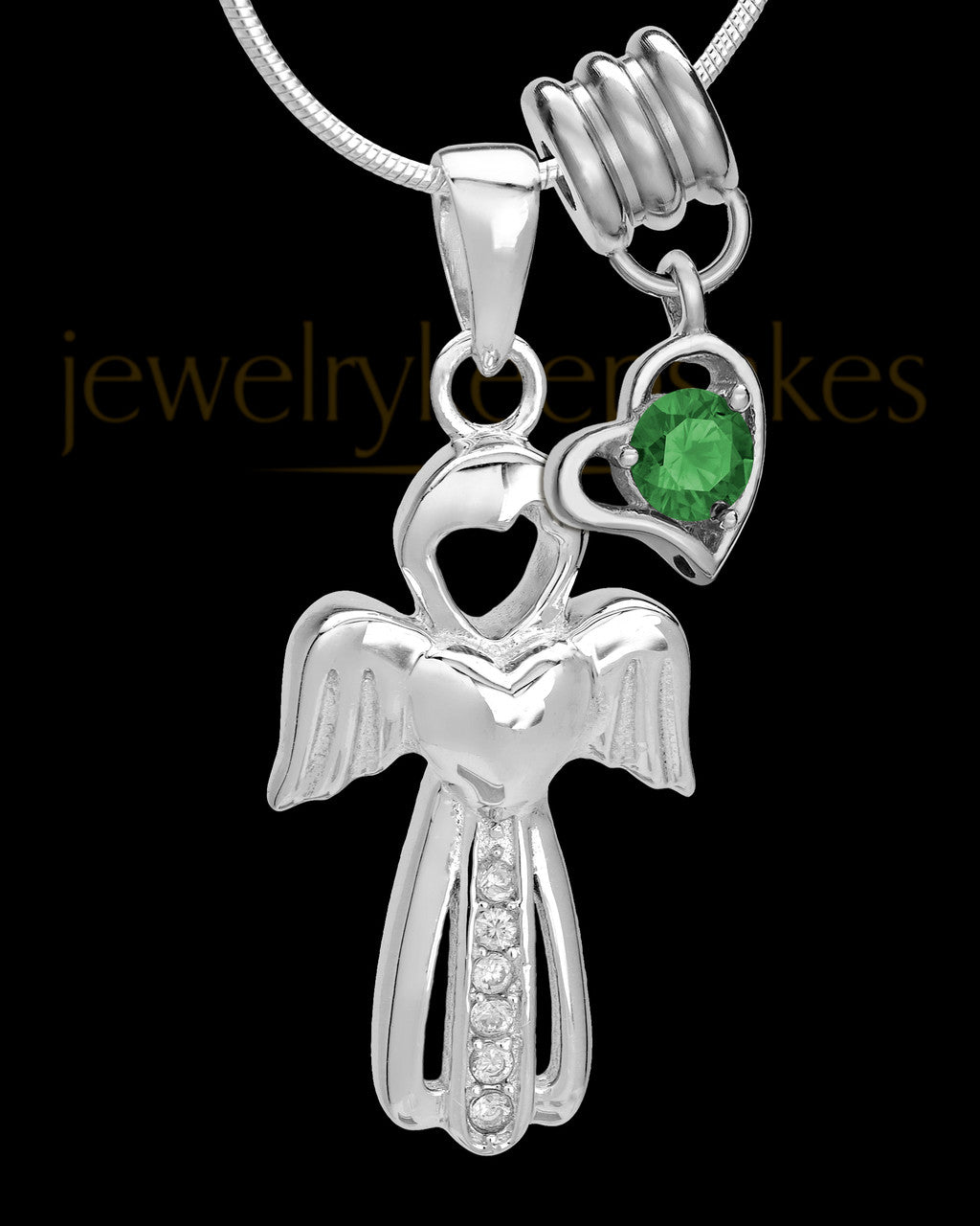 Sterling Silver May Heavenly Attendant Cremation Urn Pendant