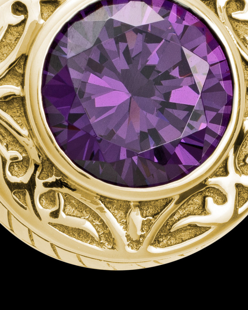 Keepsake Cremation Jewelry 14K Gold Plum