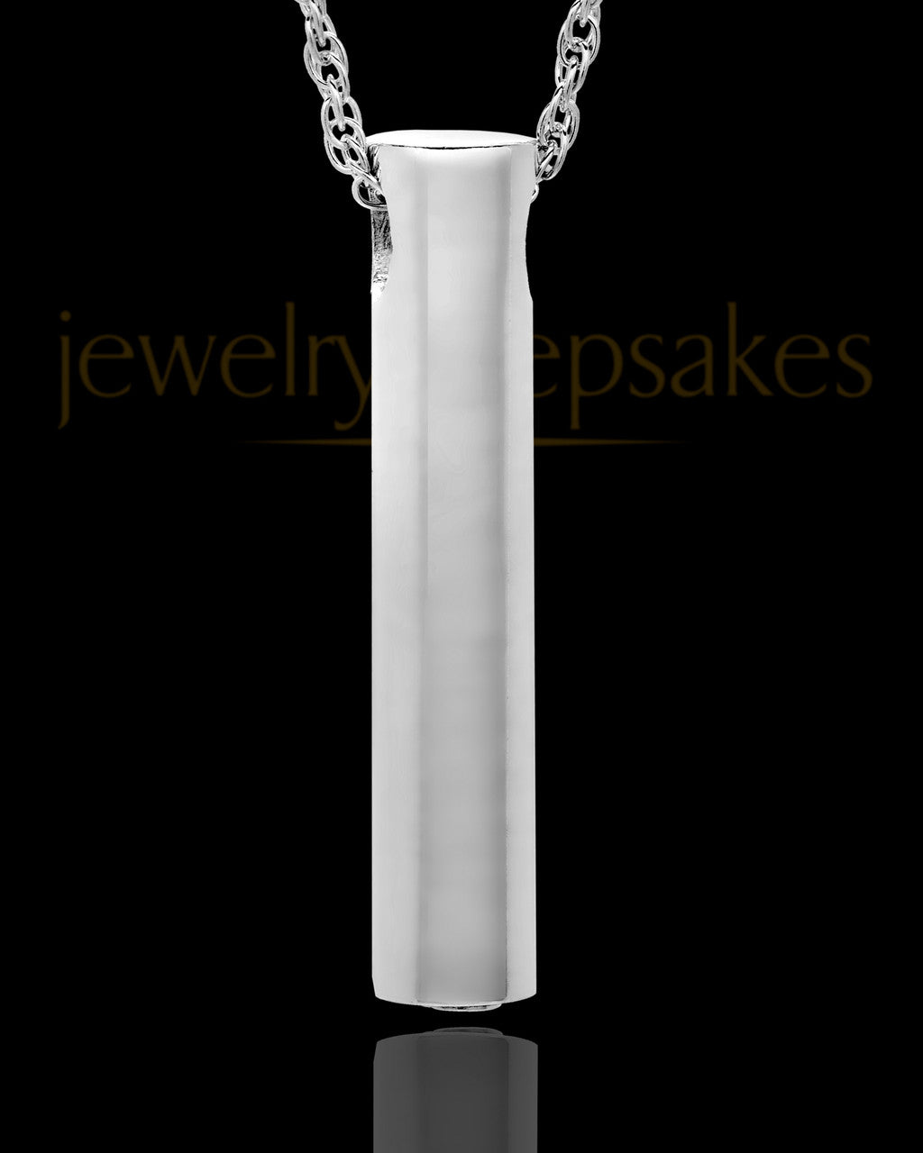 14K White Gold Channel Cremation Keepsake