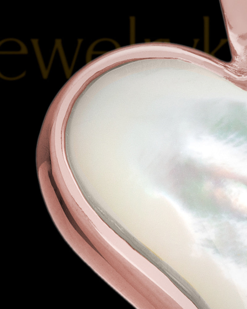 Cremated Remains Jewelry 14K Rose Gold Dewy Heart
