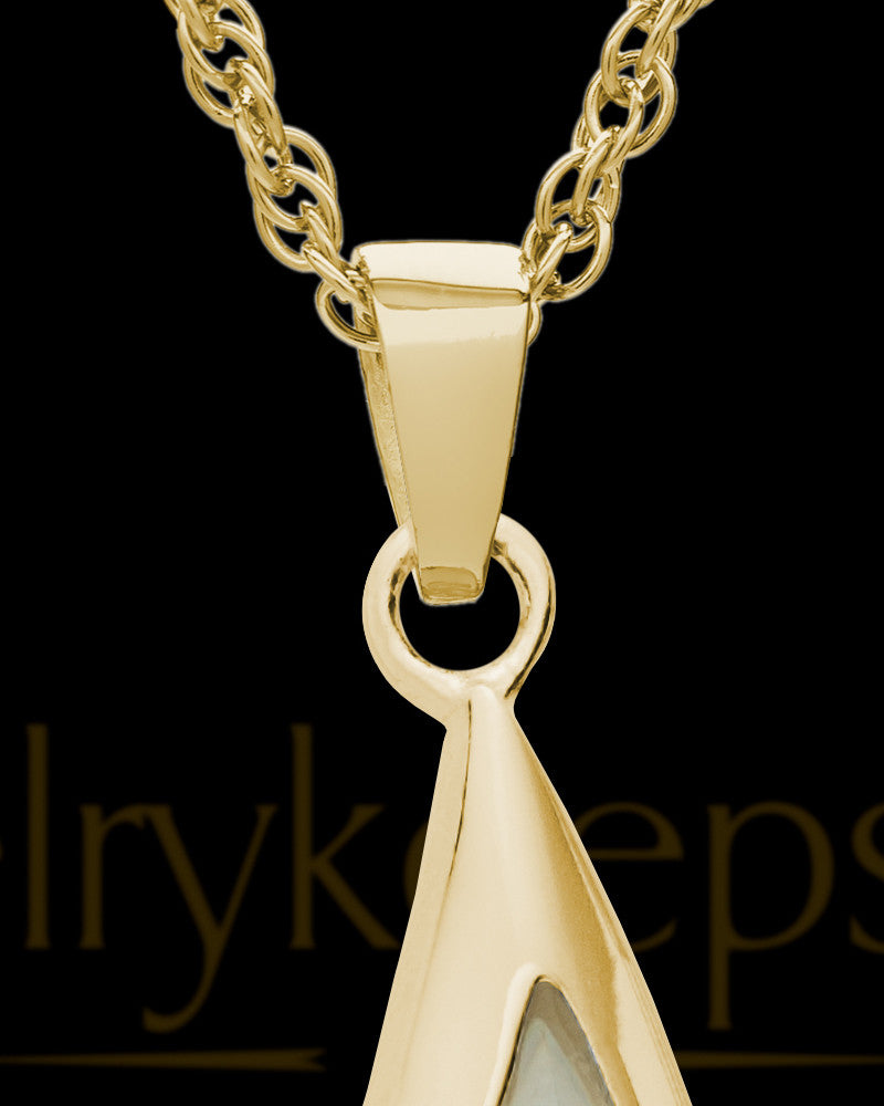 Cremation Charm 14K Gold Sail Away Keepsake